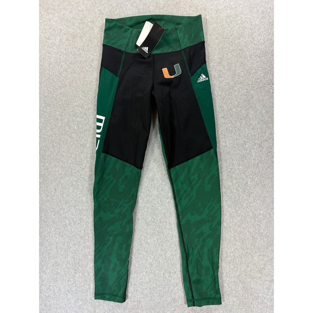 NWT Miami Hurricanes‎ Track & Field Compression Leggings  (Women's Small) Green